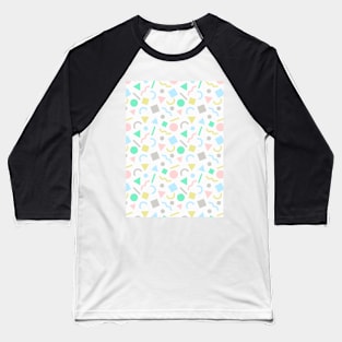 Retro Pattern (Pastels) Baseball T-Shirt